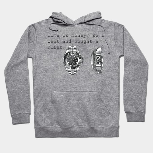 Time is money hoodie on sale